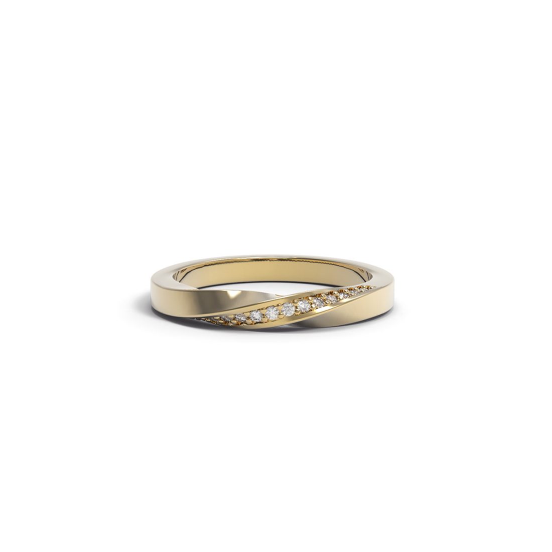 Diamond wedding ring Mobius | Zmay Jewelry