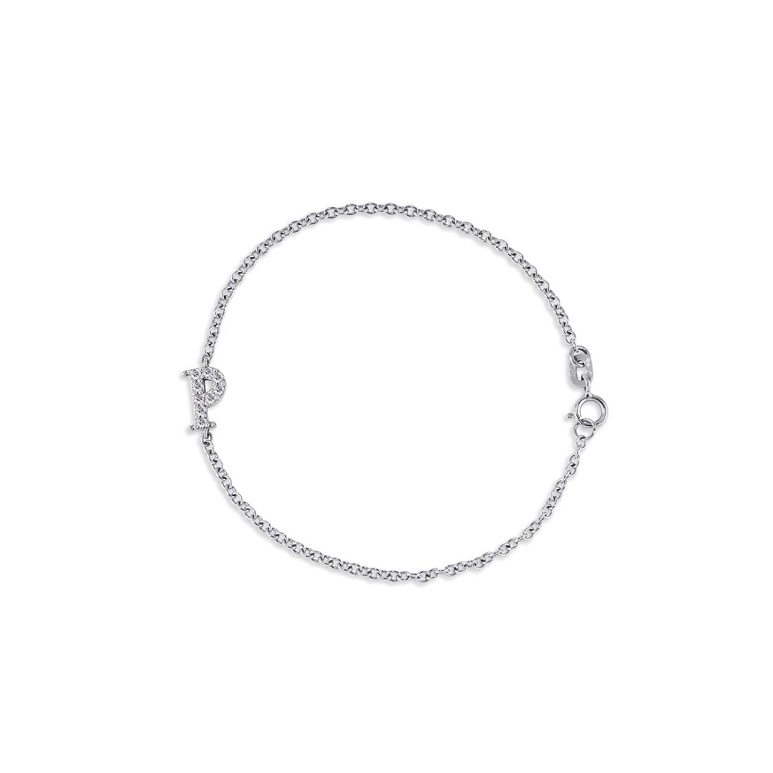 Diamond pave initial bracelet | Zmay Jewelry